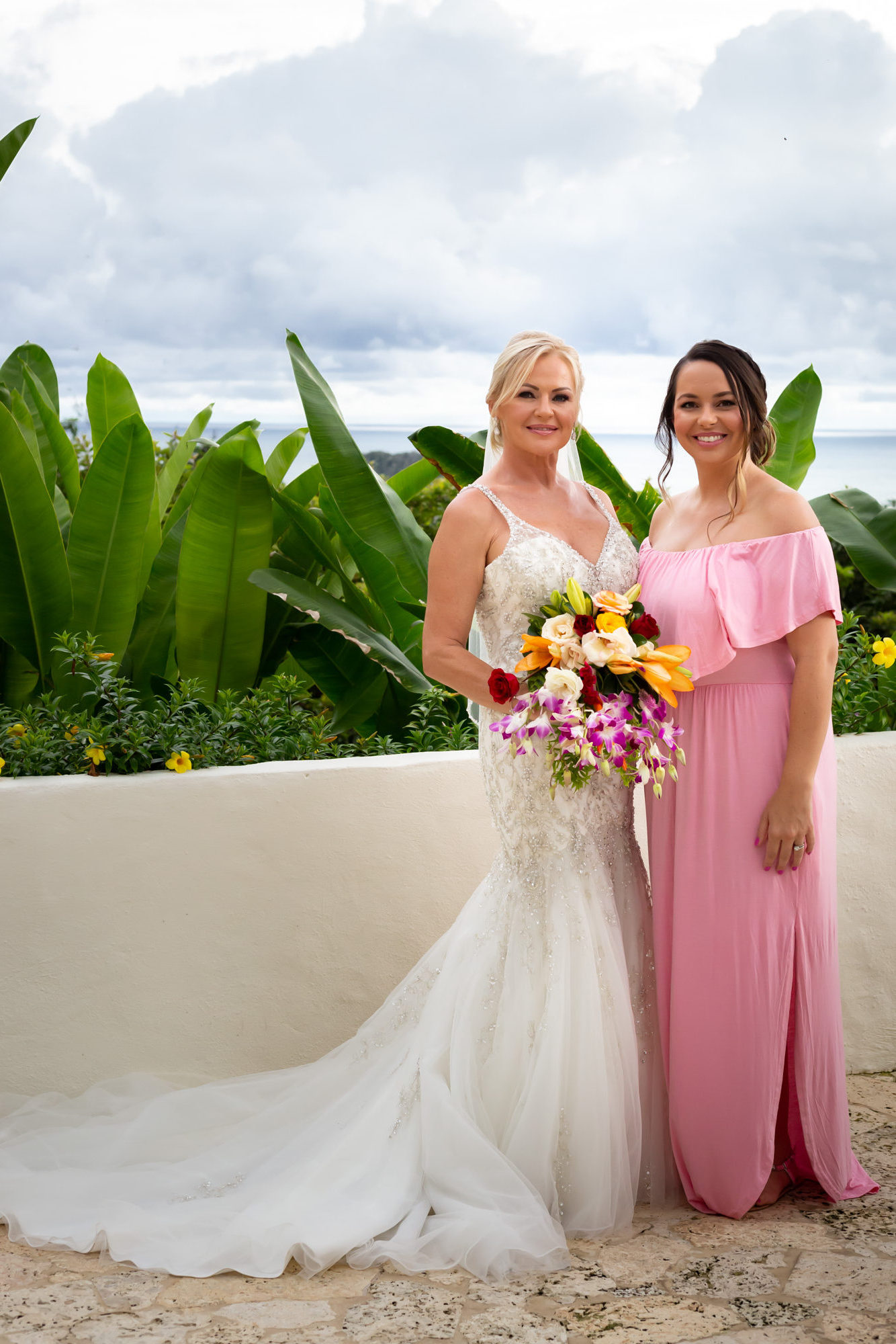 bride with daughter at hotel parador in manuel antonio costa rica