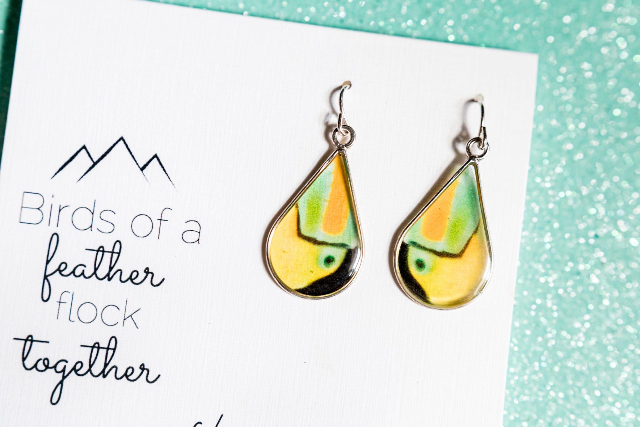 teardrop toucan earrings
