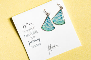 Mexican Snowball Cactus Resin Earrings