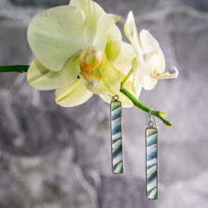 mexican snowball cactus photo earrings