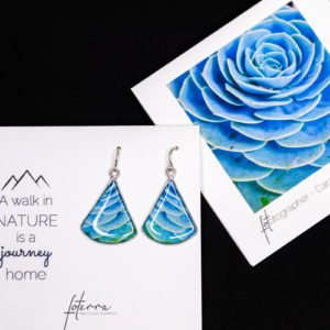 Mexican Snowball Cactus Resin Earrings