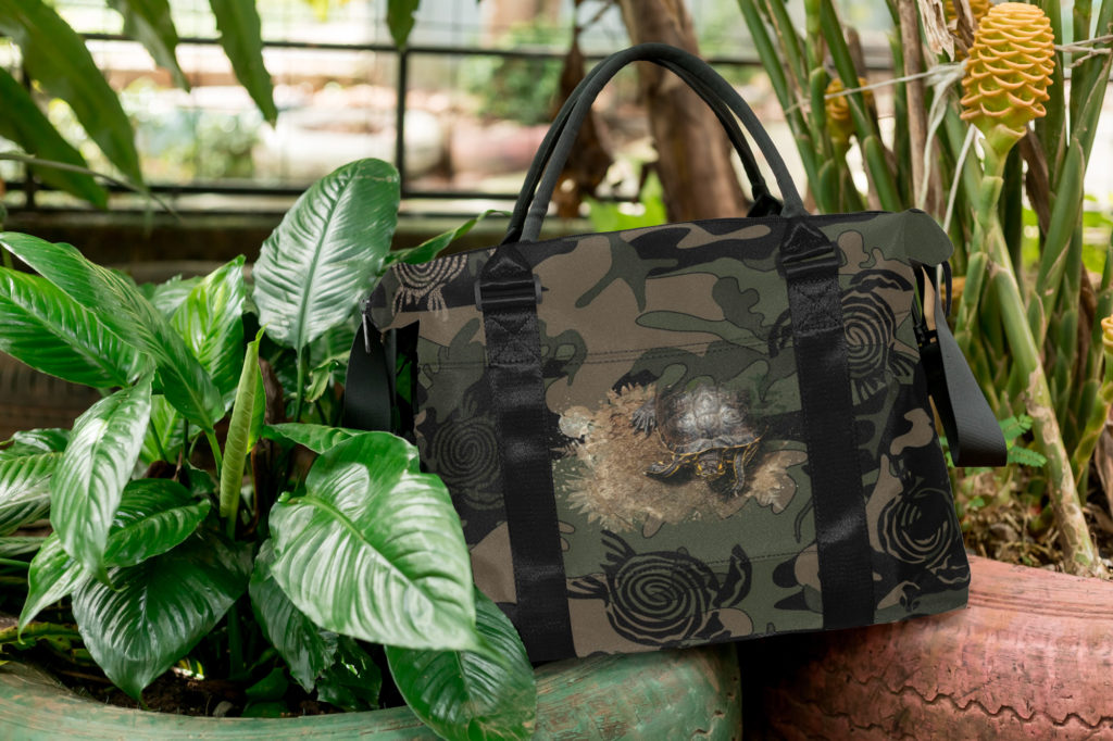Camo Turtle Nylon Travel Bag