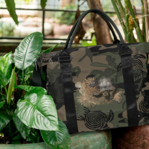 Camo Turtle Nylon Travel Bag