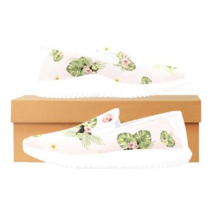 pink slip-on canvas sneakers