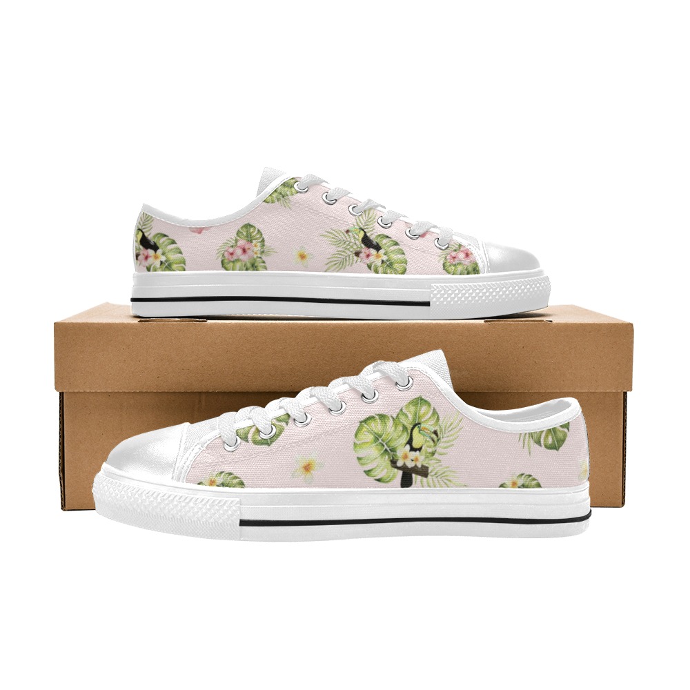 tropical toucan canvas shoes