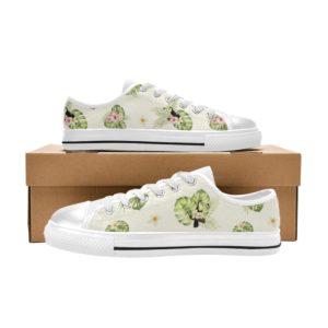 tropical toucan low top canvas shoes