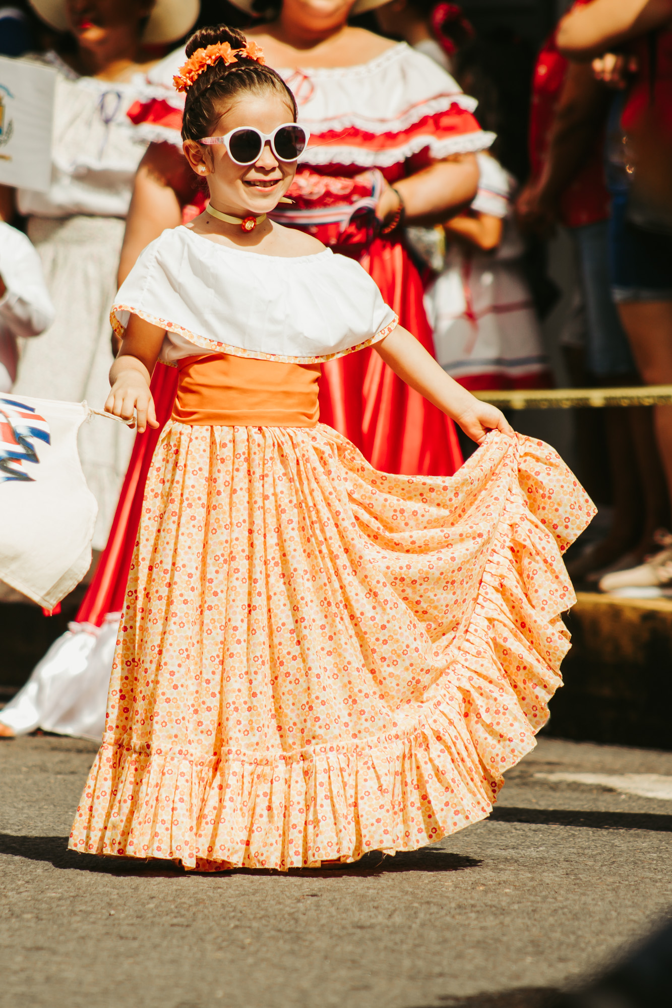 girl dancing in the independence day parade