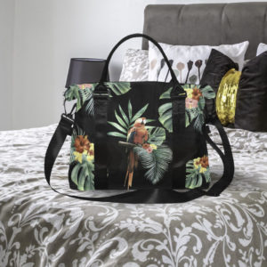 scarlet macaw tropical travel duffle bag