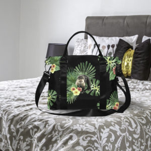 white-faced monkey tropical travel duffle bag