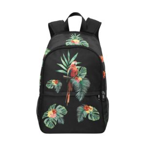 Scarlet Macaw Backpack with Side Mesh Pockets