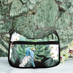 blue macaw messenger handbag