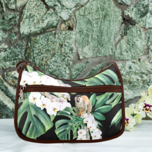 squirrel monkey messenger handbag