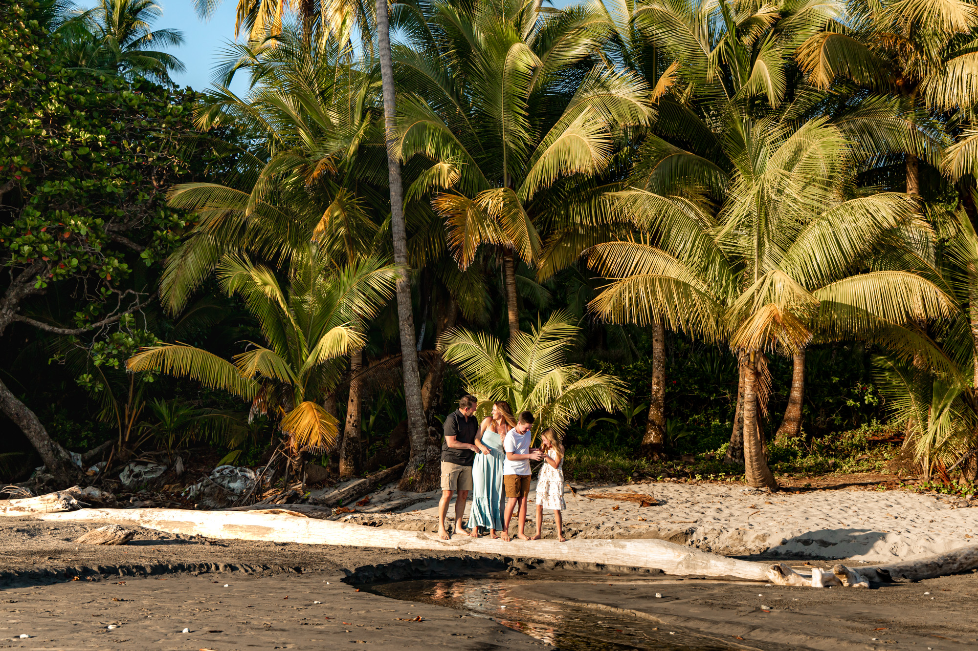Father and baby on the beach 