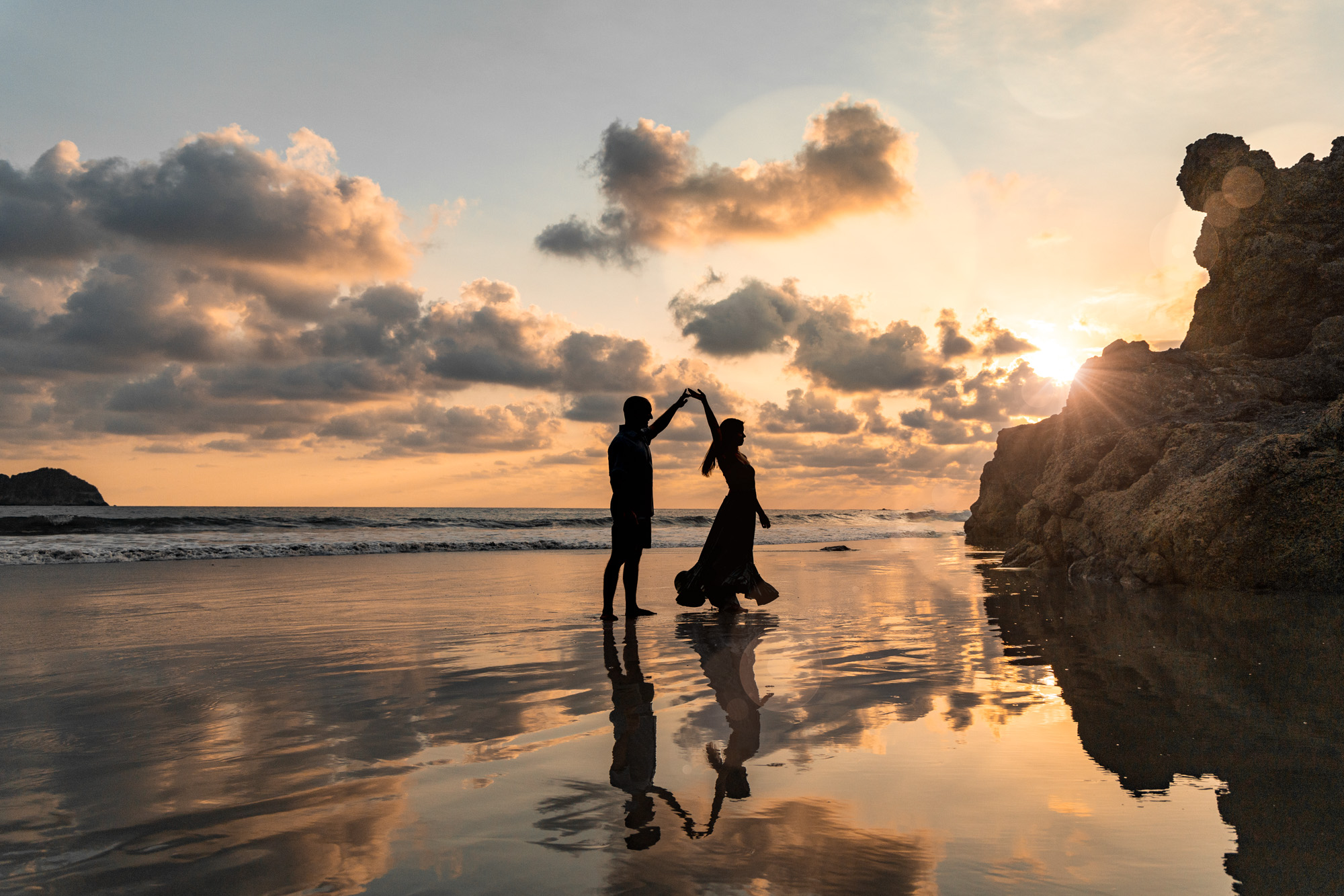 couples' photography shoot on the beach