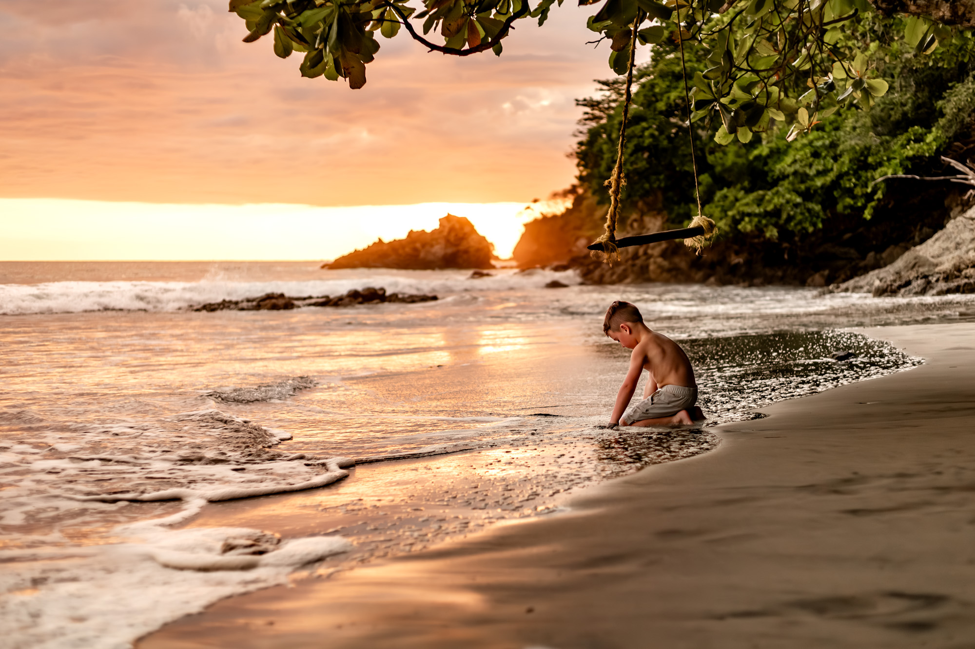Family photograph in Costa Rica