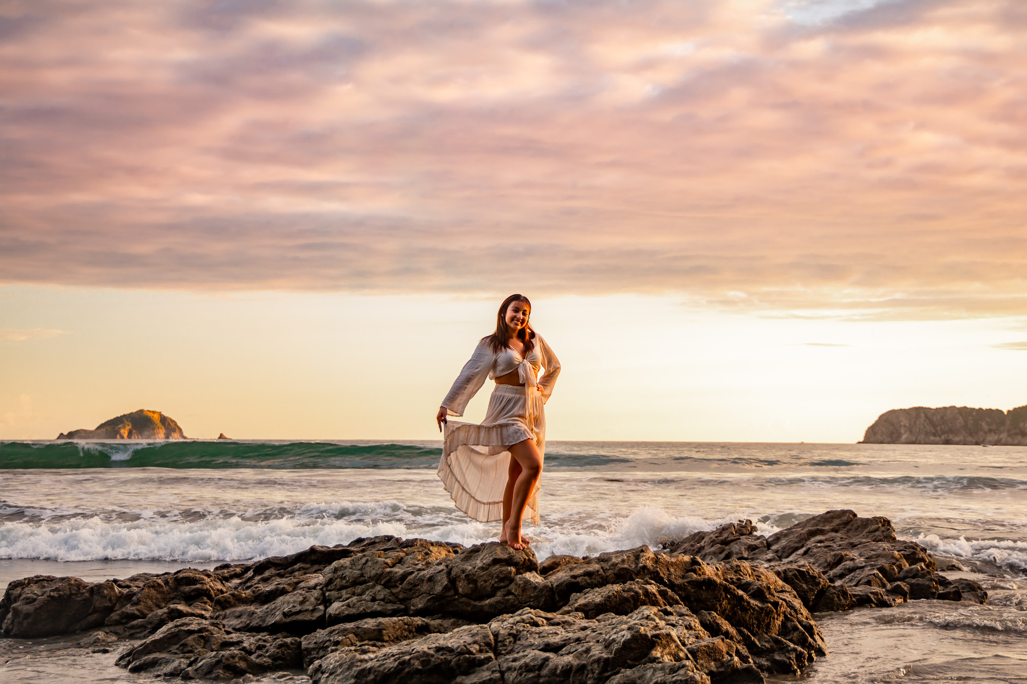 senior girl on the beach