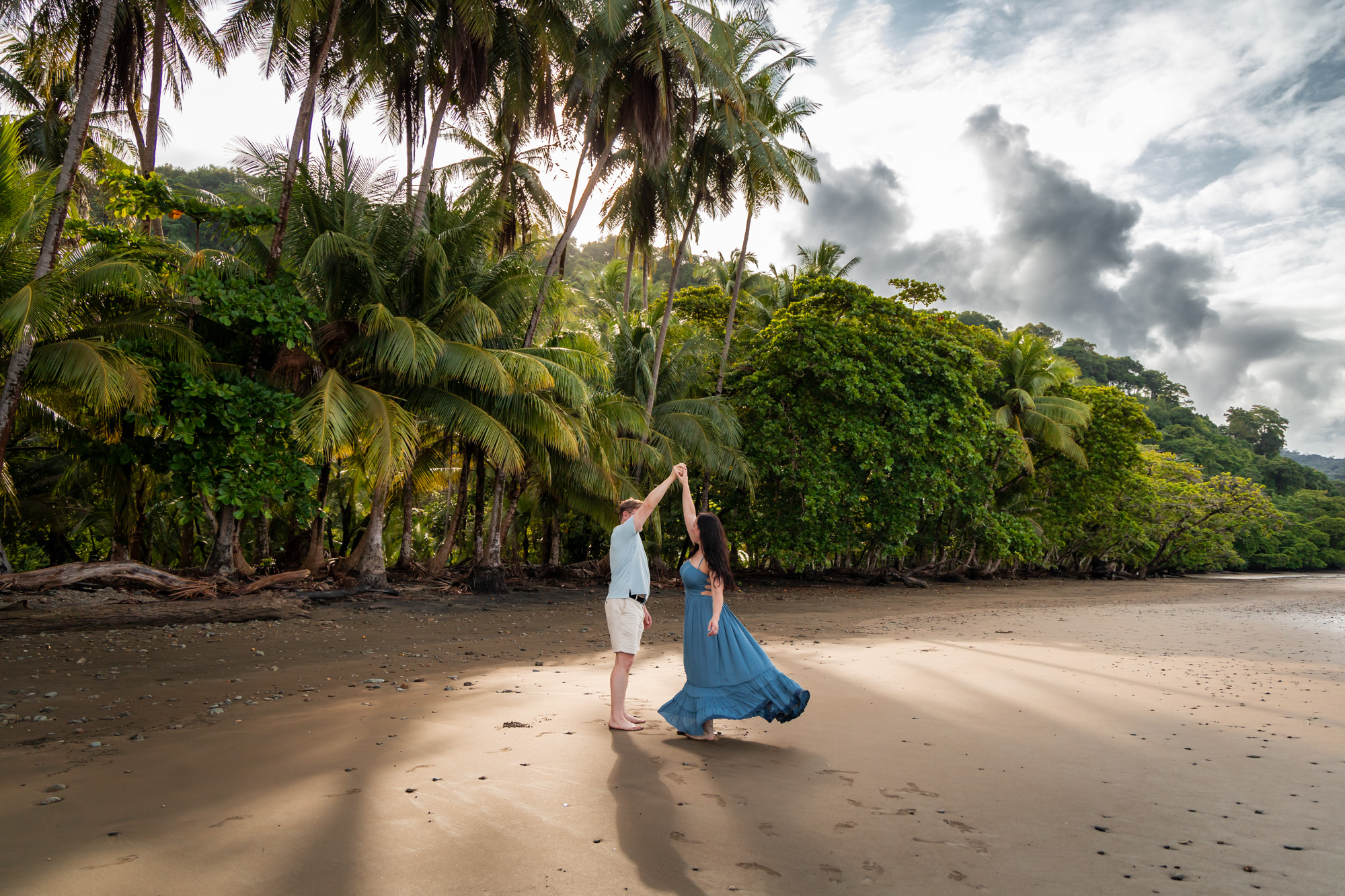 Beach wedding with arbor