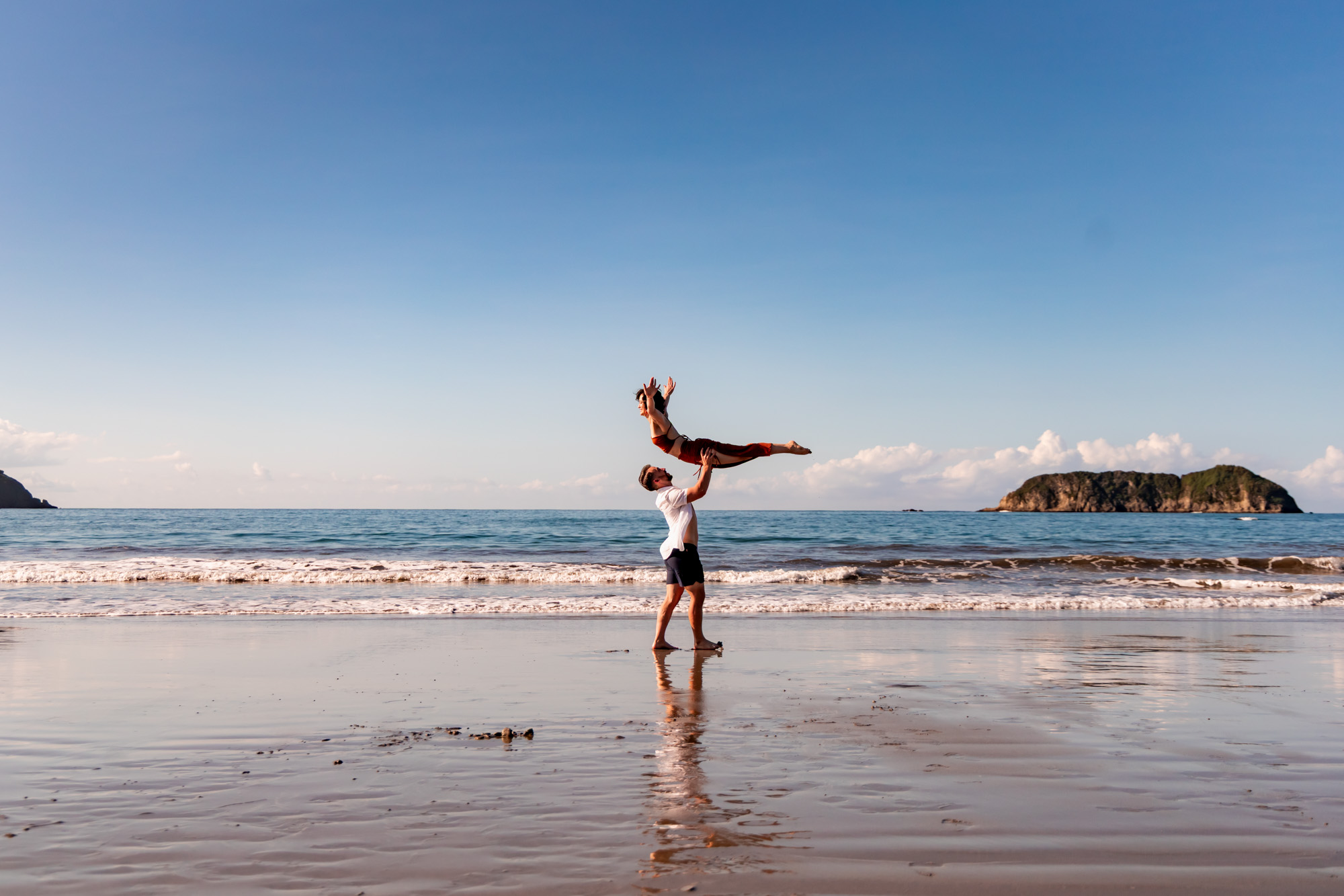 wedding ring in a bouquet of exotic costa rican flowers
