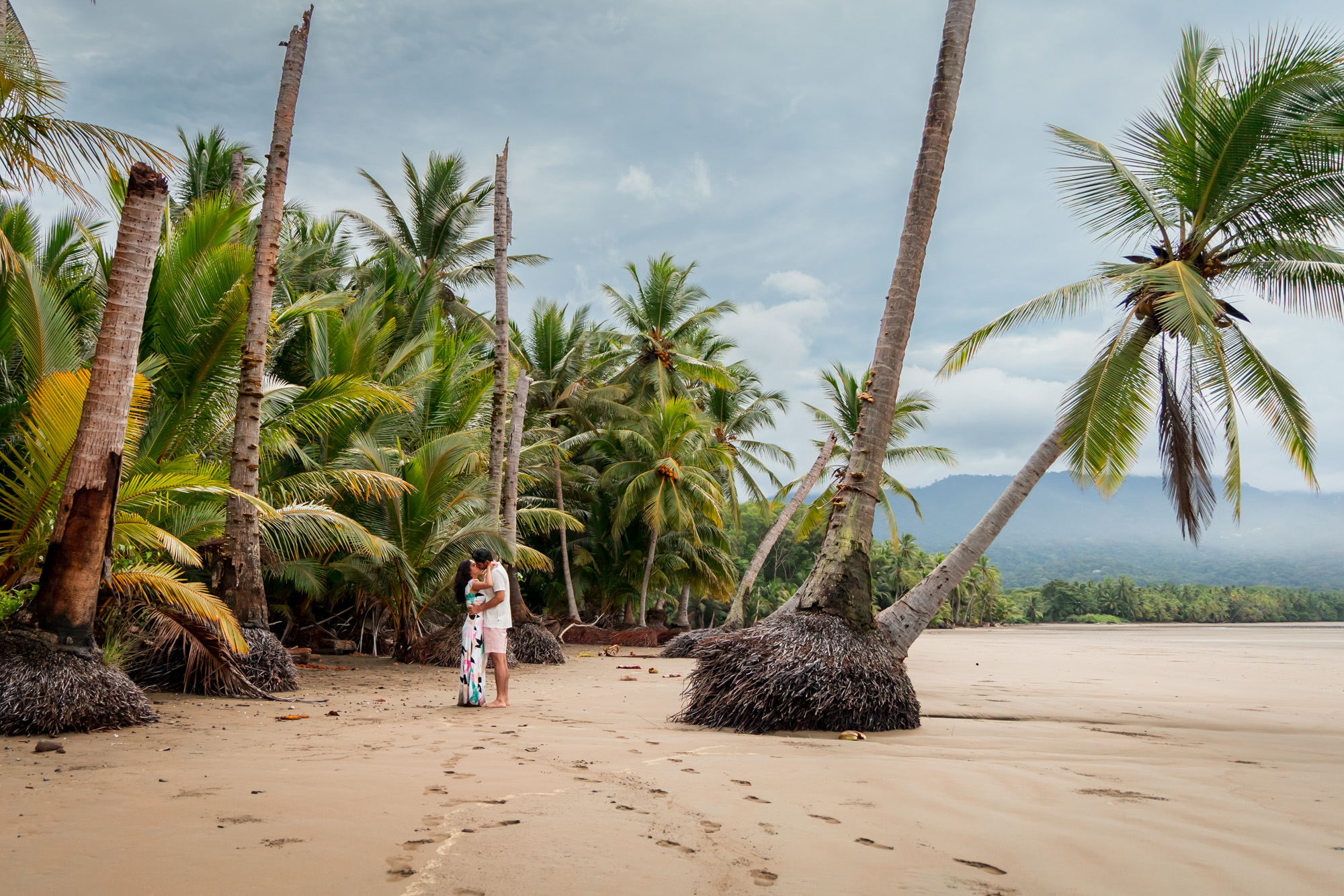 flowers in bride's hair at parador hotel in manuel antonio